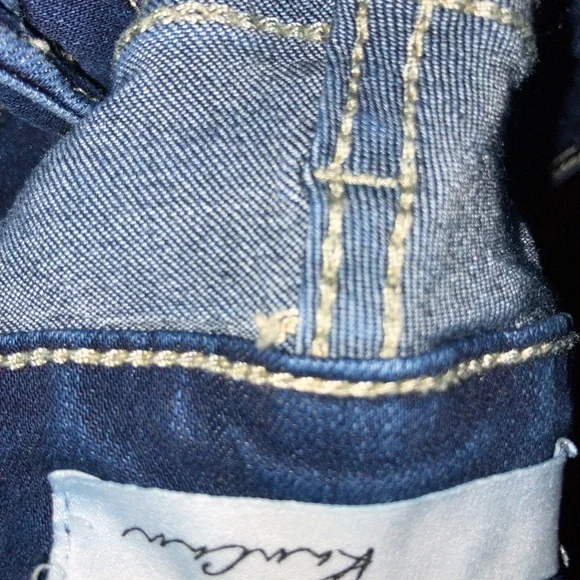 KanCan Blue Skinny Jeans with Distressed Hem - Picture 2 of 3